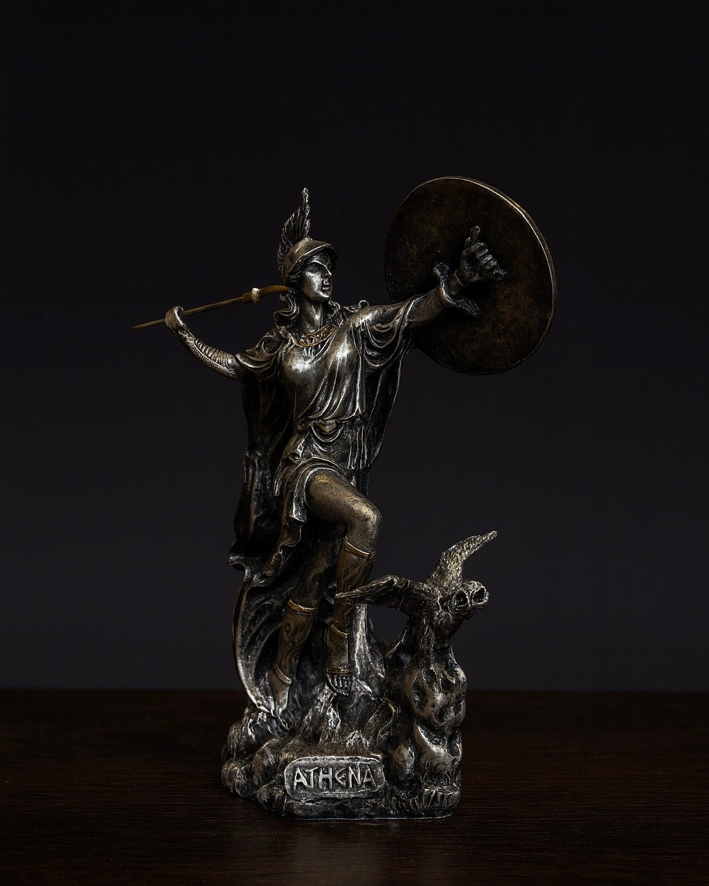 Athena Statue – Greek Goddess of Wisdom and War Decorative Sculpture