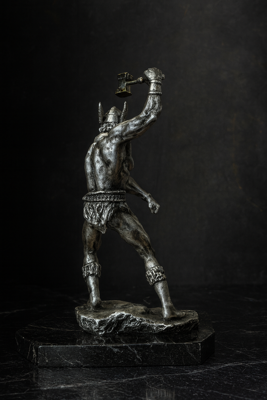 Thor Norse Mythology Statue – God of Thunder Viking Warrior Figurine