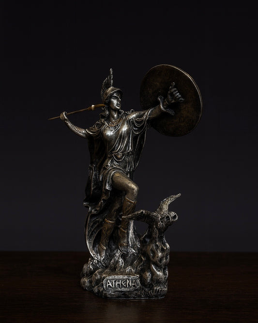 Athena Statue – Greek Goddess of Wisdom and War Decorative Sculpture