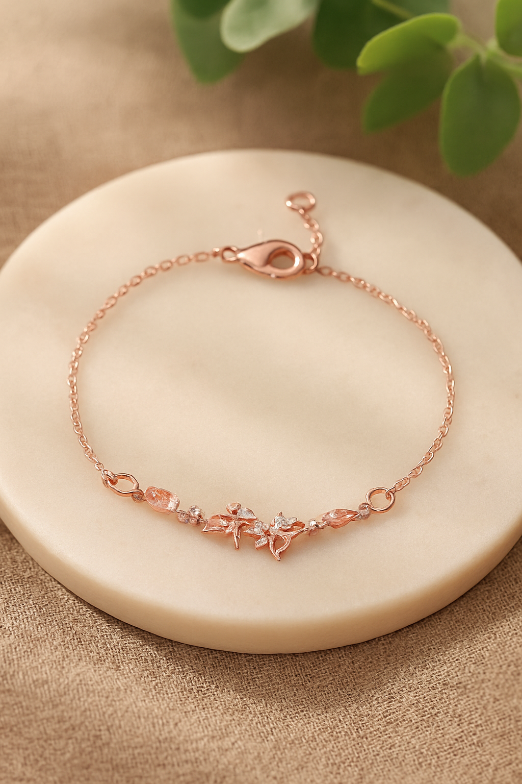 Clavorra Butterfly Bloom – Elegant Silver Flower Bracelet