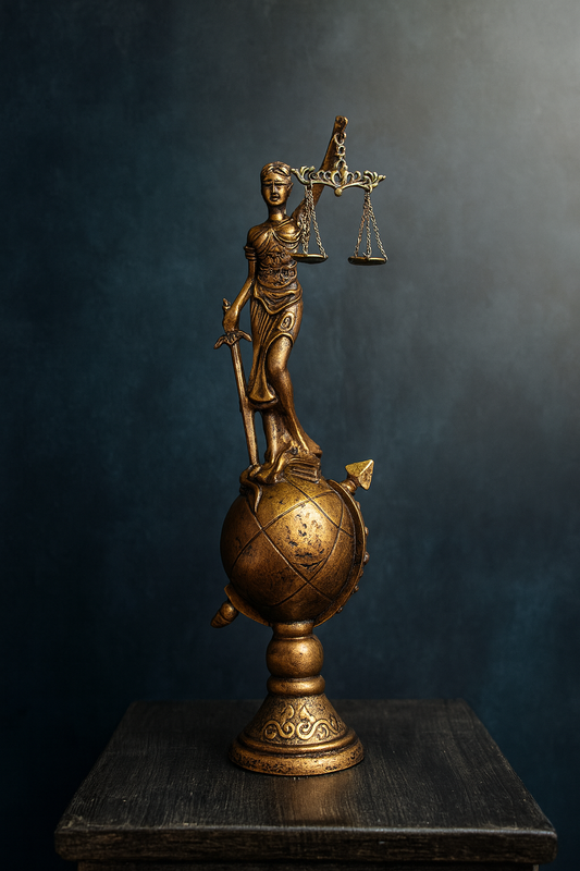 Themis Goddess of Justice Statue – Lady Justice Figurine with Scales and Sword