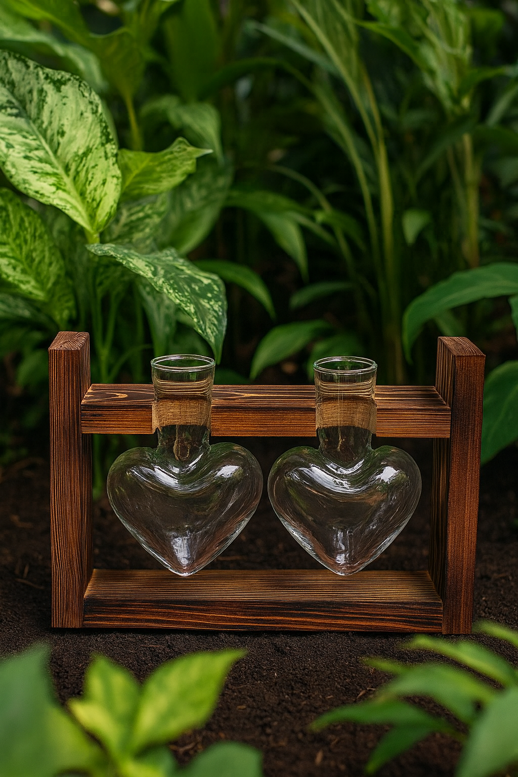 Heart Glass Terrarium – Minimalist Plant Vase
