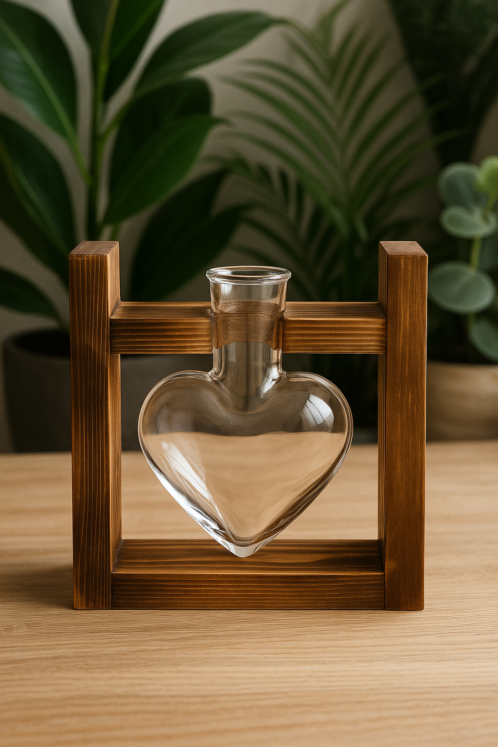 Heart Glass Terrarium – Minimalist Plant Vase