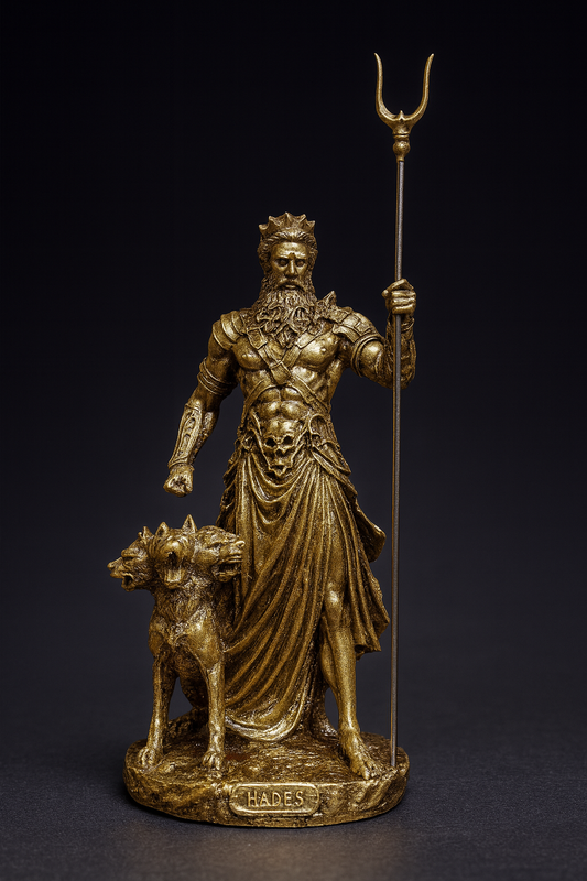 Hades Statue with Cerberus – Greek God of the Underworld Decorative Sculpture