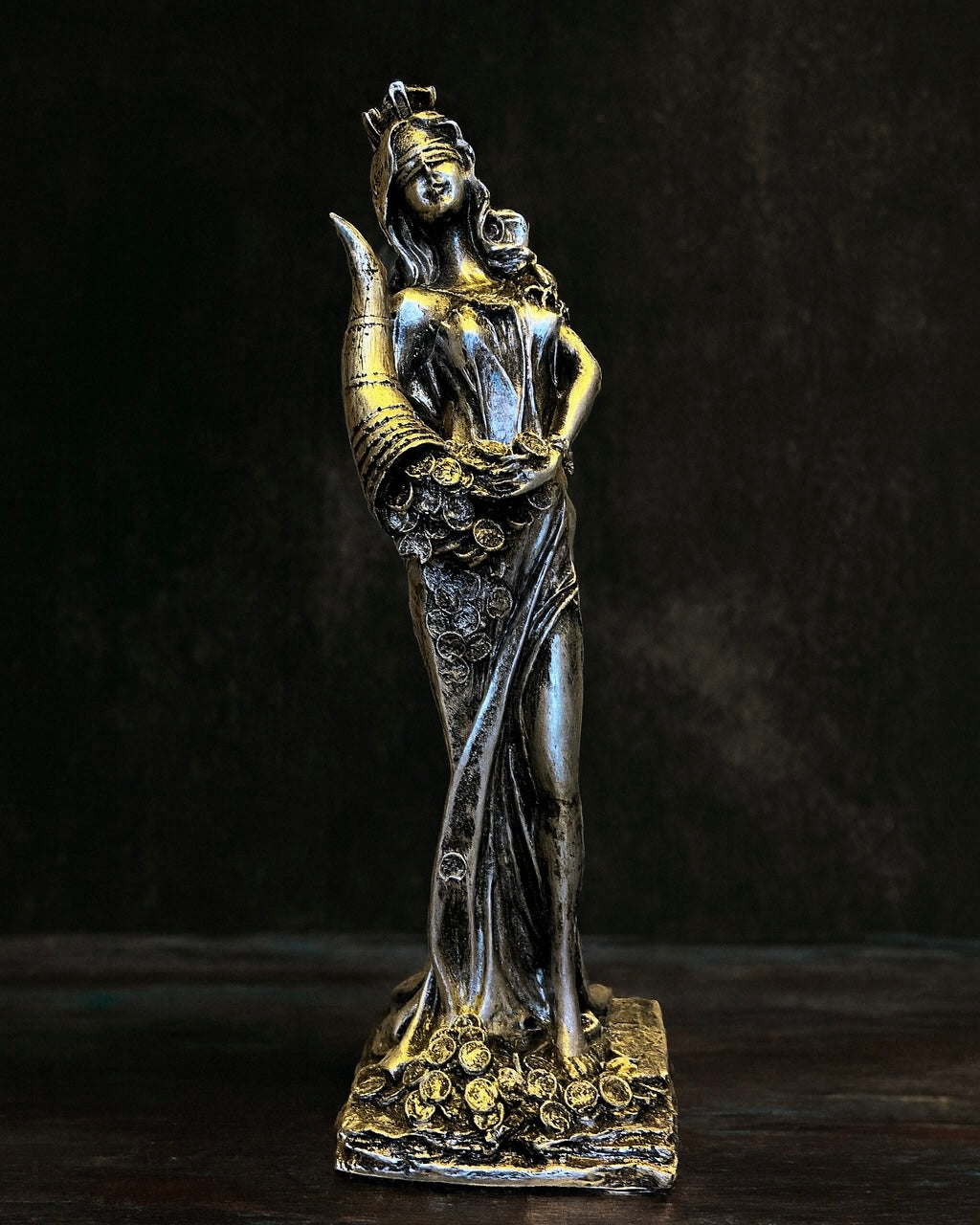 Fortuna Statue – Goddess of Luck and Abundance with Cornucopia
