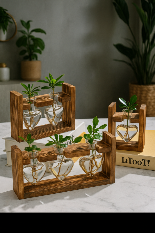Heart Glass Terrarium – Minimalist Plant Vase
