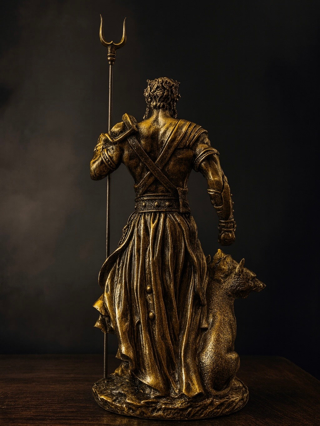 Hades Statue with Cerberus – Greek God of the Underworld Decorative Sculpture